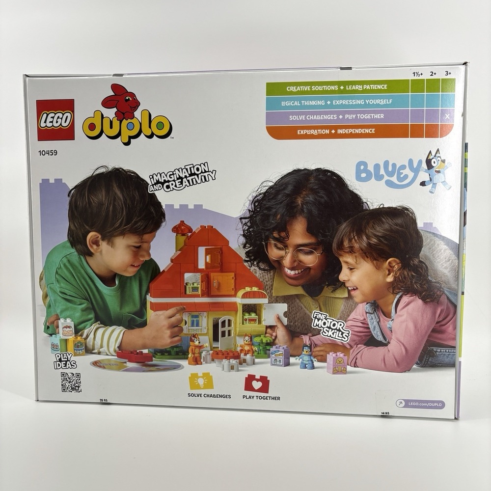 LEGO DUPLO Bluey: Bluey's Family House 10459 with‎ Memory Game Building Toy Set
